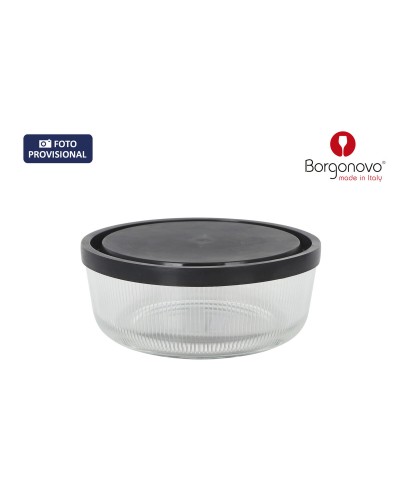 Porta pranzo Borgonovo Igloo lines Azzurro Trasparente Vetro 800 ml (12 Unità)