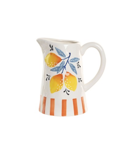 Glazen fles Home ESPRIT Geel Blauw Wit Dolomite Citroen Oranje Mediterrane 750 ml