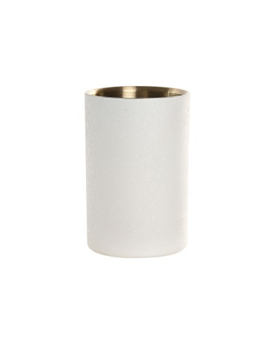 Refroidisseur de Bouteilles Home ESPRIT Blanc Doré Acier inoxydable Aluminium 12 x 12 x 18 cm