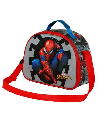 Cestino per la Merenda Spider-Man Grigio 20 x 26 x 10 cm