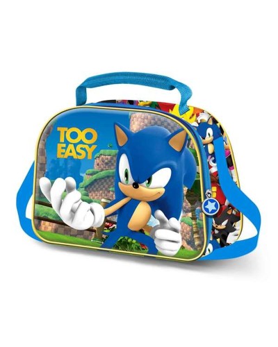 Cestino per la Merenda Sonic Azzurro 20 x 26 x 10 cm