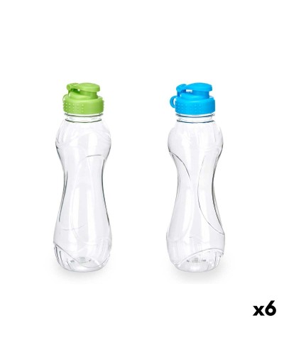 Vattenflaska Leknes Blå Grön polypropen Tereftalatpolyeten (PET) 600 ml (6 antal)