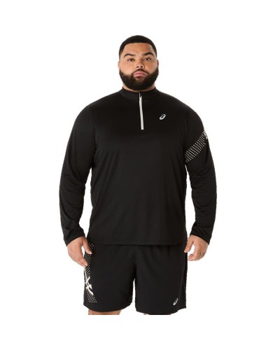 Herren Langarm-T-Shirt Asics Icon Schwarz