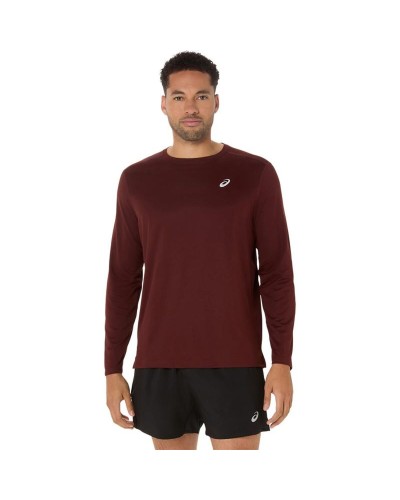 Heren-T-Shirt met Korte Mouwen Asics Core Donkerrood
