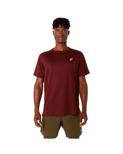 Maglia a Maniche Corte Uomo Asics Core Rosso Scuro
