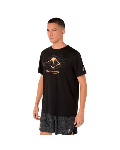 Men’s Short Sleeve T-Shirt Asics Fujitrail Logo Black