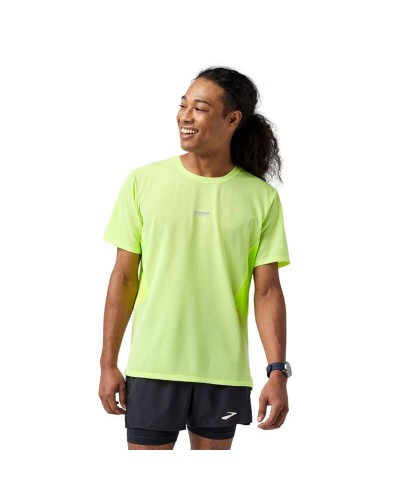 Camiseta de Manga Corta Hombre Brooks High Point Sleeve 2.0 Amarillo