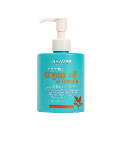 Kruldefiniërende Crème Beaver ARGAN OIL & KERATIN 250 ml