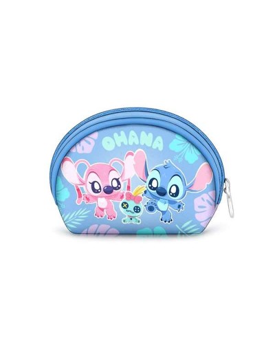 Portamonete Stitch Ohana Azzurro 12 x 4,5 cm