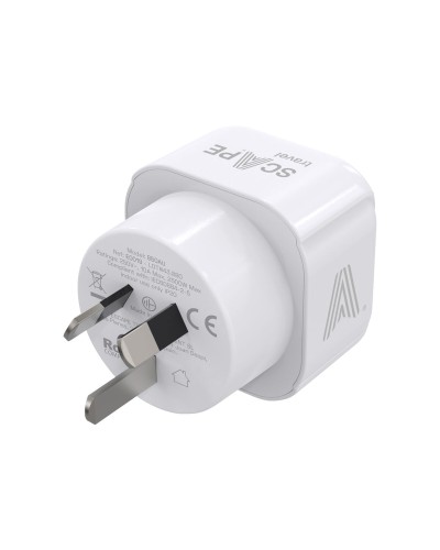 Adattore con prese Scape Travel 850AU Plastica 10 A