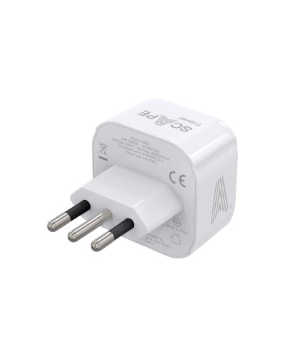 Adattore con prese Scape Travel 850IT Plastica 10 A