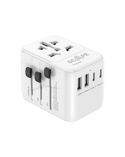 Adattore con prese Scape Travel 621UC Plastica