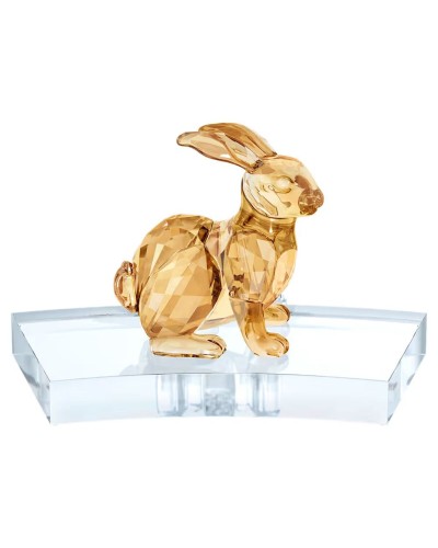 Statua Decorativa Swarovski Rabbit Dorato Coniglio 13,6 x 8,3 x 8,8 cm