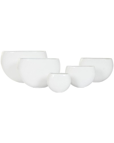 Macetero Home ESPRIT Blanco Aluminio 54 x 24 x 36 cm 54 x 25 x 36 cm (5 Unidades)