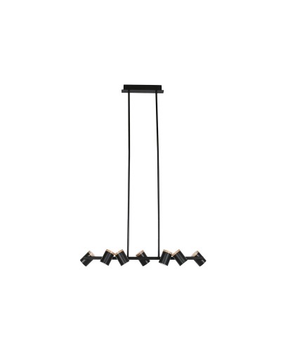 Lámpara de Techo Home ESPRIT Marrón Negro Madera Metal 104 X 18 X 164 CM