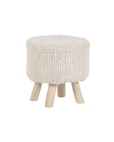 Repose-pied Home ESPRIT Beige Boho 40 x 40 x 40 cm