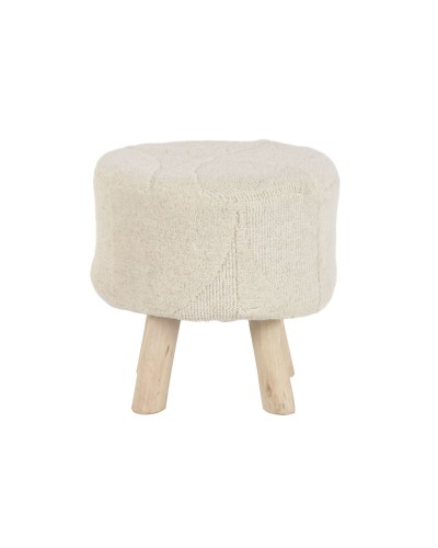 Repose-pied Home ESPRIT Beige Boho 40 x 40 x 40 cm