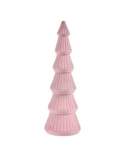 Sapin de Noël Krist+ Rose Velours Bois 12 x 34,5 x 12 cm