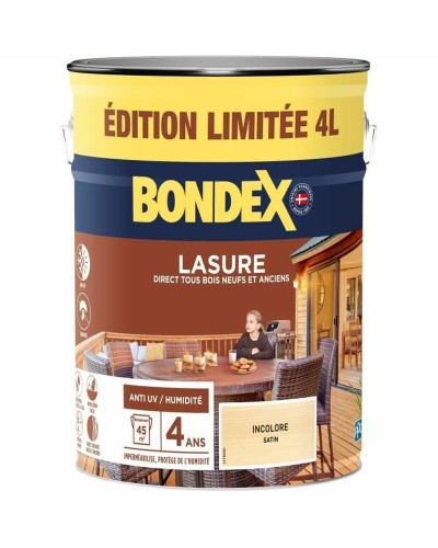 Peinture d'Apprêt Bondex Mat 4 L Transparent