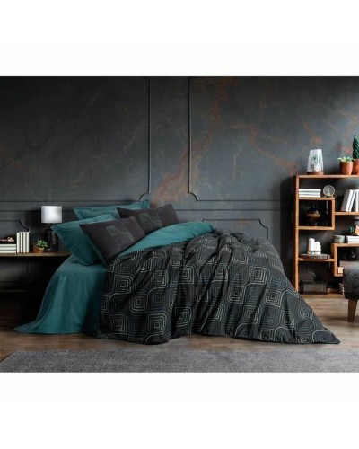 Bettbezug-Set Schwarz 220 x 240 cm