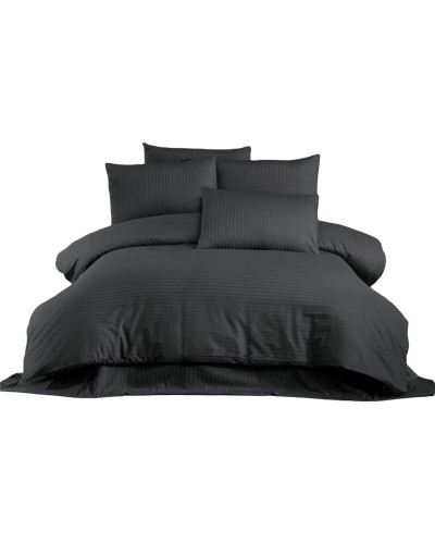 Parure de couette Anthracite Lit king size 3 Pièces