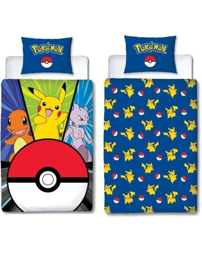 Set di copripiumino Pokémon Giallo Bianco Rosso Ala francese 2 Pezzi