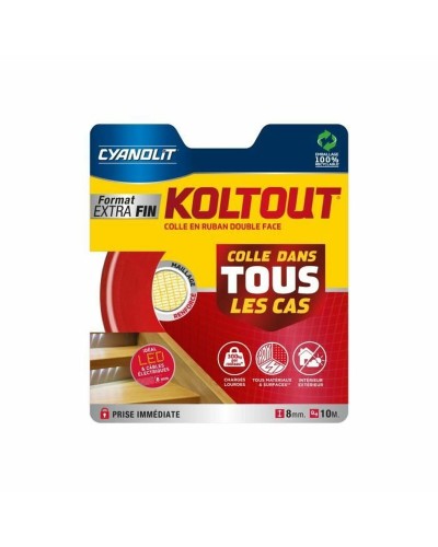 Kaksipuolinen teippi Cyanolit 10 m 8 mm