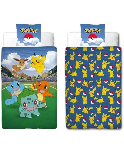 Dekbedovertrek set Pokémon 25 x 4 x 30 cm Multicolour Bed van 140 2 Onderdelen