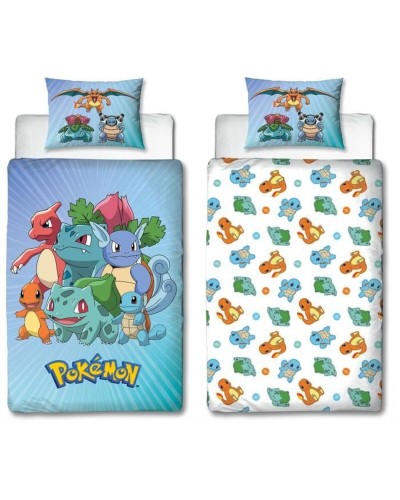 Duvet cover set Pokémon 25 x 4 x 30 cm Blue Double 2 Pieces
