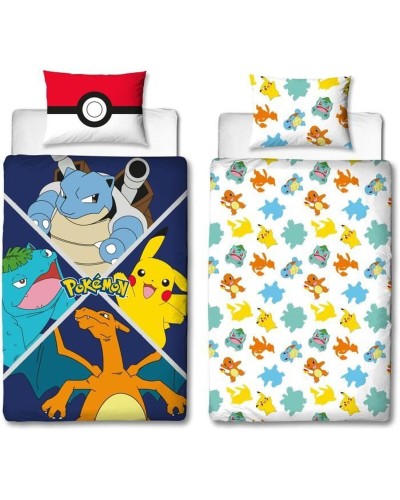 Parure de couette Pokémon 25 x 4 x 30 cm Multicouleur Lit 2 persones 2 Pièces