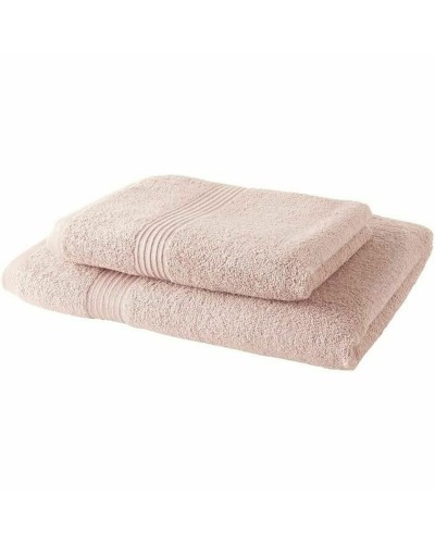 Ensemble de serviettes de toilette TODAY Rose clair 100 % coton