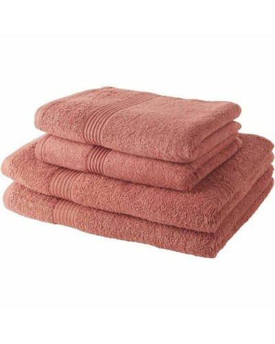 Set med Handdukar TODAY Terrakota n 100% bomull (4 Delar)