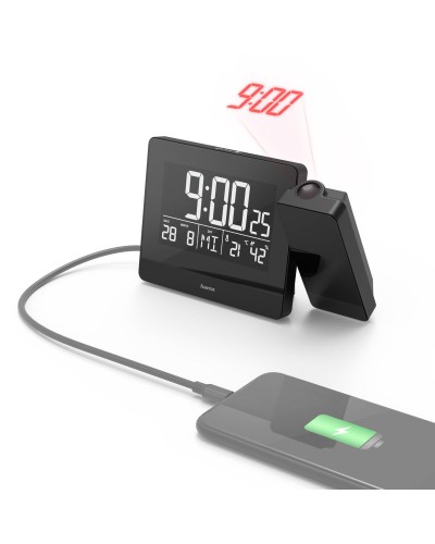 Reloj-Despertador Hama 00186332 Negro