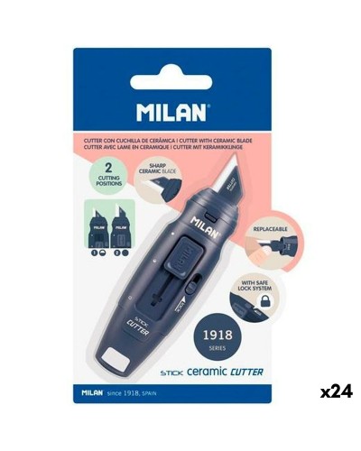 Brytbladskniv Milan STICK Marinblå Keramik (24 antal)