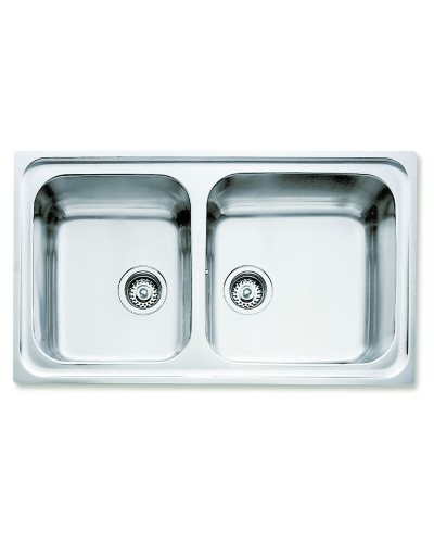 Wastafel met Twee Spoelbakken Teka CLASSIC2C86REV