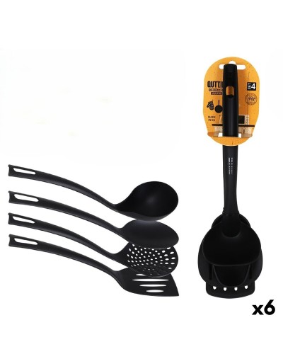 Kitchen Set Quttin Quttin Nylon 36 X 10,3 X 10 cm Black 4 Pieces (6 Units)