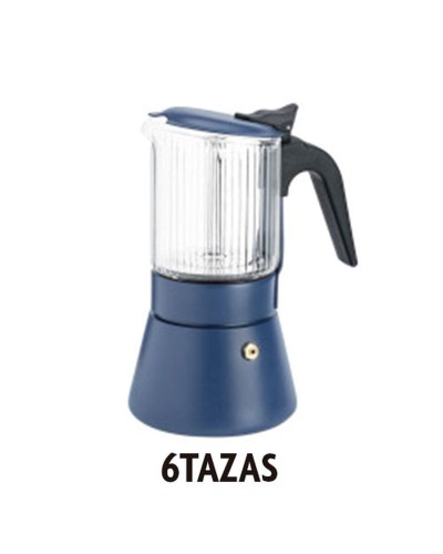 Vanhanaikainen Italialainen Mokkapannu Inoxibar Clair Sininen 6 Kupit