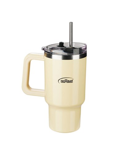 Tasse Thermos avec Couvercle Inoxibar Jaune 960 ml