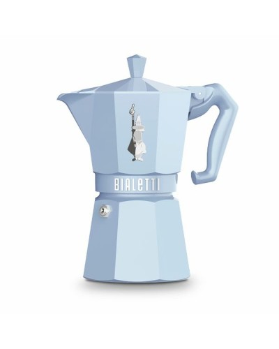 Italian Coffee Pot Bialetti MOKA EXCLUSIVE Blue Aluminium 6 Cups