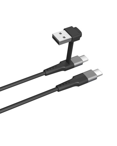 Câble USB A vers USB-C Muvit for Change Noir