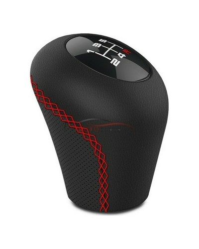 Schalthebelknopf BC Corona Sport Schwarz/Rot Haut