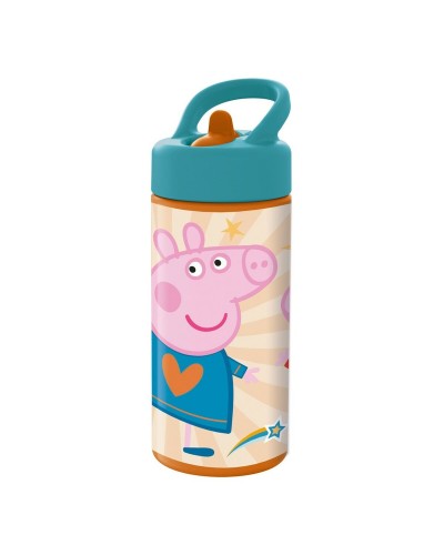 Bottiglia d'acqua Peppa Pig Having fun Rosa PVC 410 ml