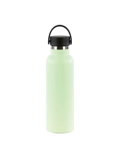 Water bottle Safta Verde hoja Silicone Stainless steel