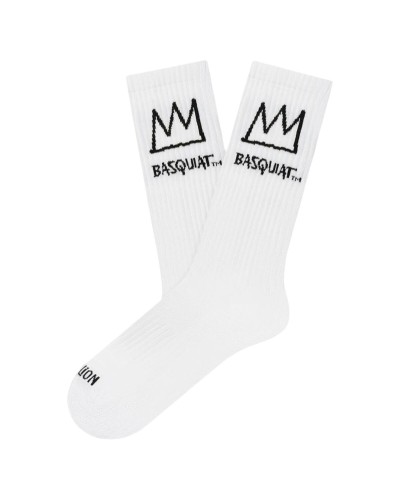 Socken Jimmy Lion Basquiat Crown Weiß 41-46