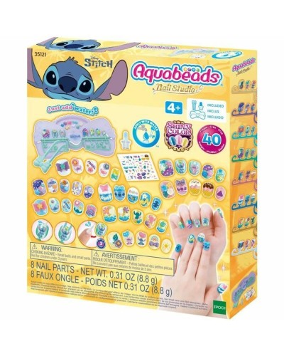 Maniküre-Set Aquabeads Nail Studio Stitch Bunt 40 Stücke
