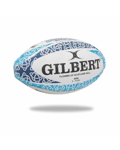 Pallone da Rugby Gilbert Mini Scotland Flower Bianco