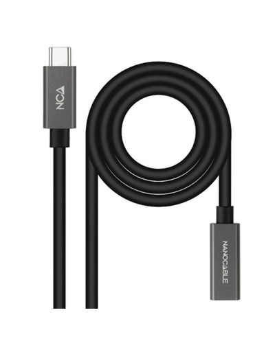 USB-C Extension Cable NANOCABLE 10.01.4400 Black 50 cm (1 Unit)