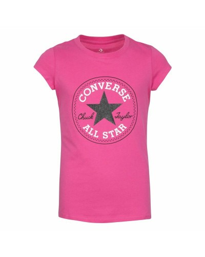 Maglia a Maniche Corte per Bambini Converse Timeless  Rosa