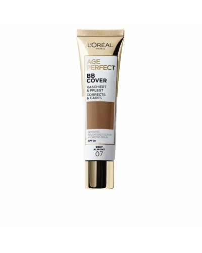 Maquillaje L'Oreal Make Up AGE PERFECT BB COVER Nº 07-Deep Almond Spf 50 30 ml