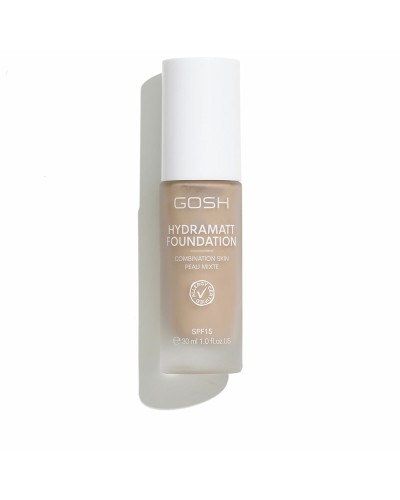 Flytande makeupbas Gosh Copenhagen HYDRAMATT Nº 006-Medium Light - Red Spf 15 30 ml